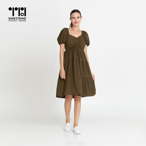 Puff Sleeves Dress for Women [636]