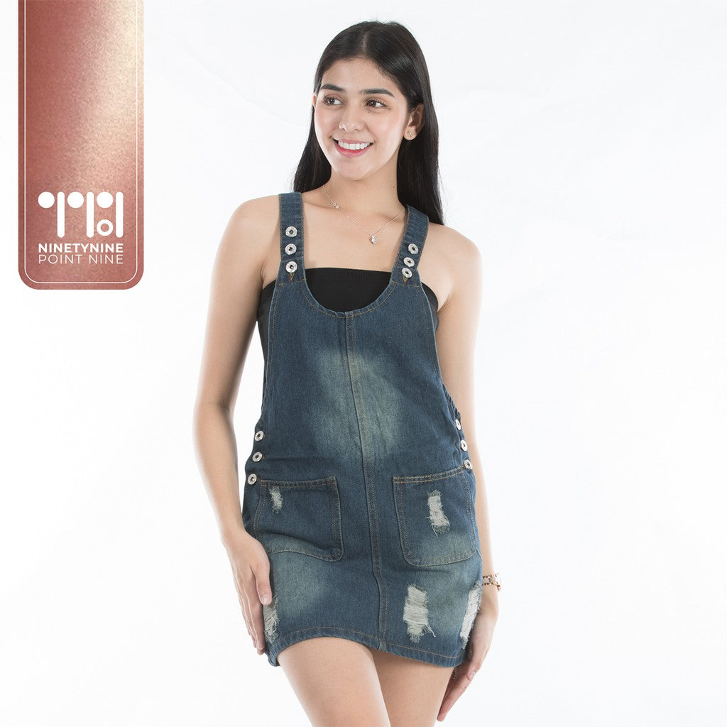 Denim Jumper Skirt para sa mga Kababaihan [529]