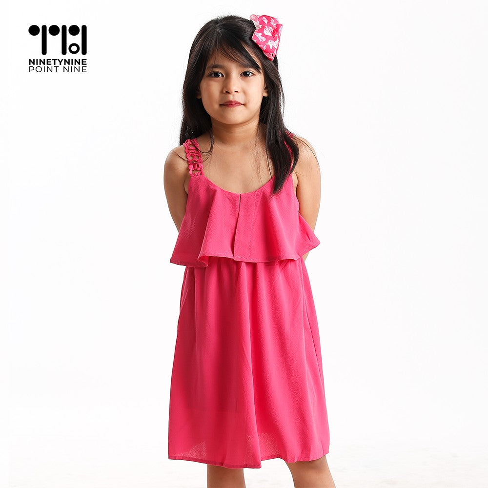 Crocheted Strap Dress for Girls [8204]