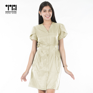 Plain Button-down Dress [815]