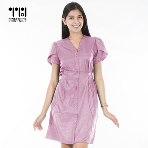 Plain Button-down Dress [815]