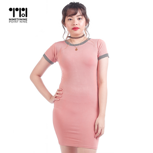 Simpleng Ribbed T-shirt Dress para sa mga Babae [AT1067]