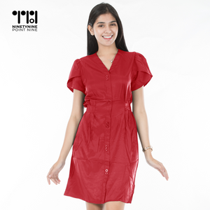 Plain Button-down Dress [815]