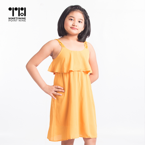 Crocheted Strap Dress para sa mga Batang Babae [8204]