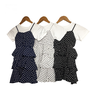 2-in-1 Polka Dress for Girls [621]