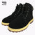 Black Leather Faux Boots [OM-2428B]