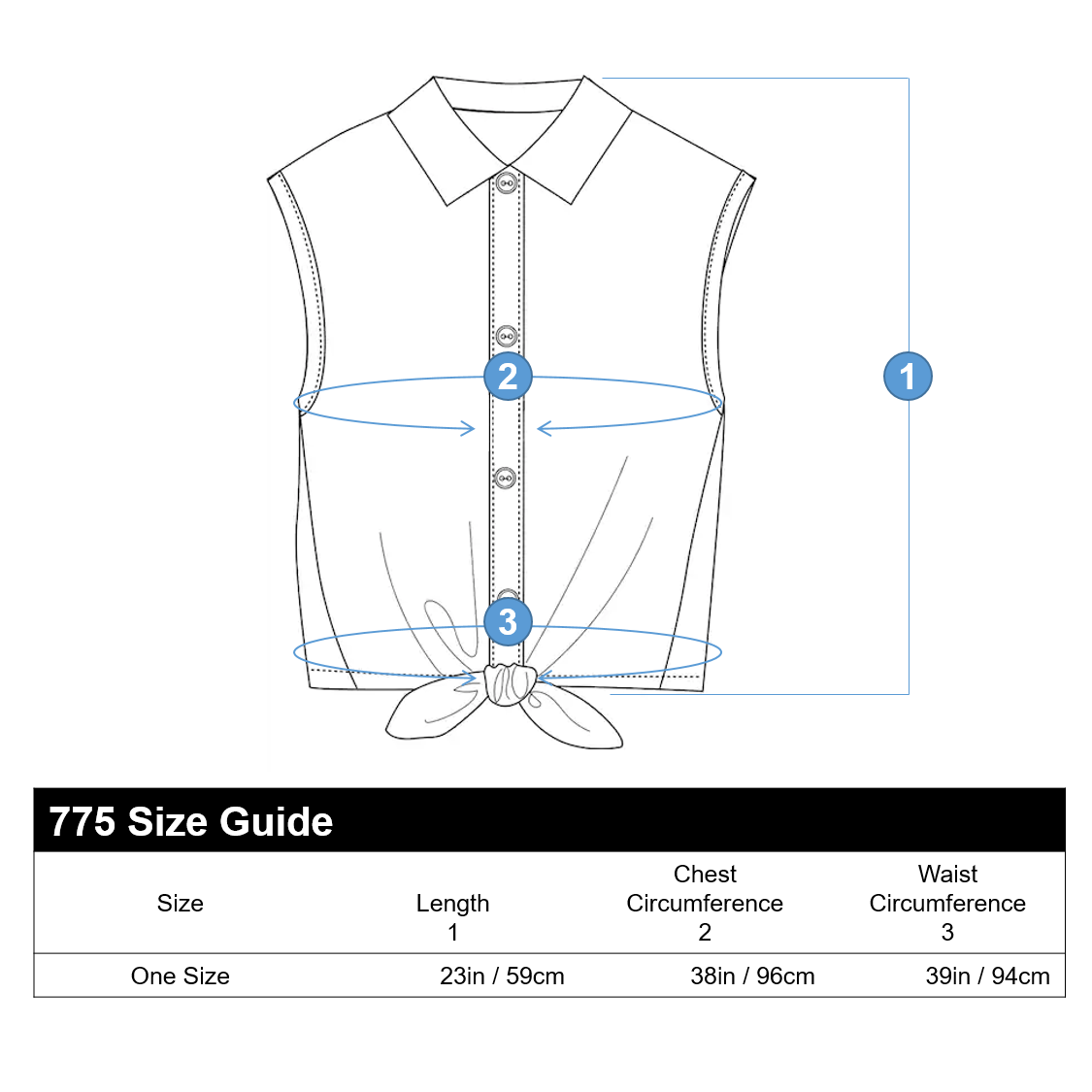 Sleeveless Knot Tie Collar Shirt [775]