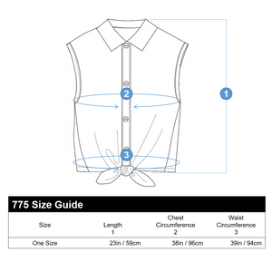 Sleeveless Knot Tie Collar Shirt [775]