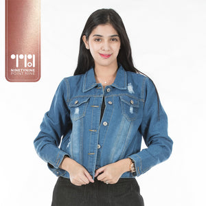 Distressed Denim Jacket [8923]