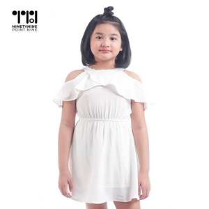 Pang Batang Babae na Dress na may Cut Out sa Balikat [302]