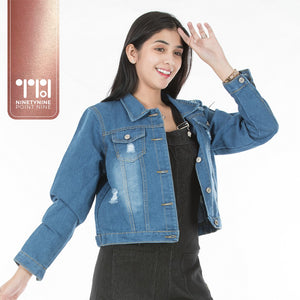 Distressed Denim Jacket [8923]