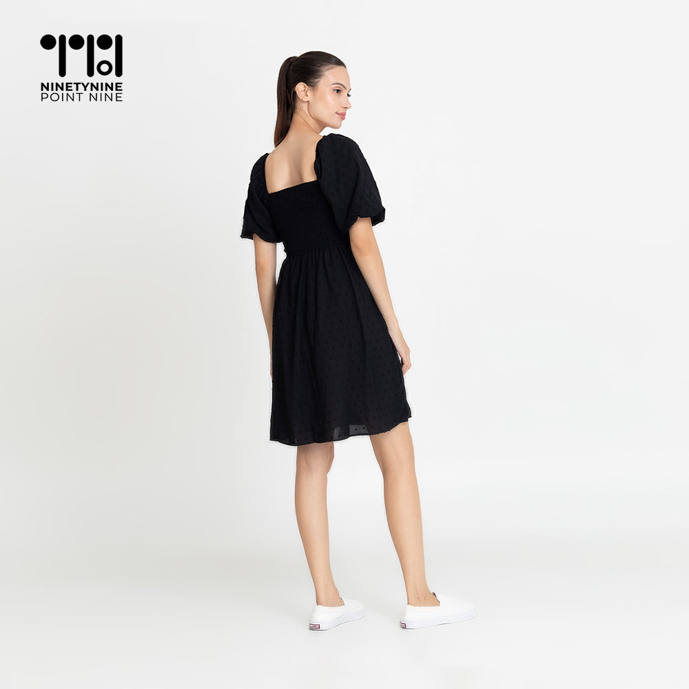 Dress na may puff sleeves [277]