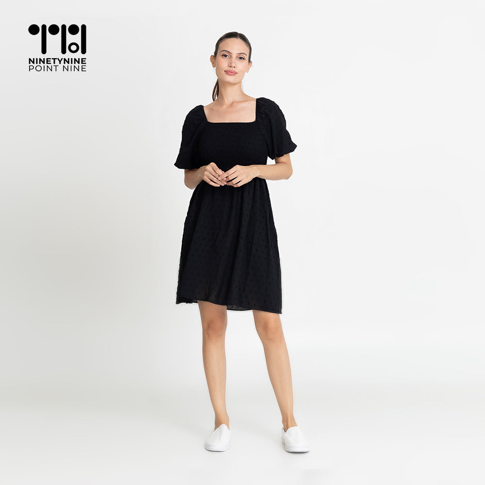 Dress na may puff sleeves [277]