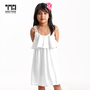 Crocheted Strap Dress for Girls [8204]