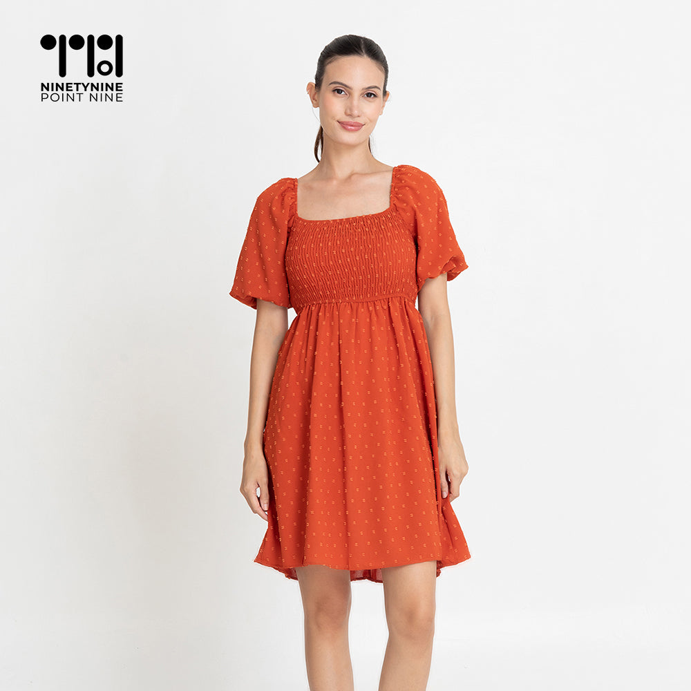 Dress na may puff sleeves [277]