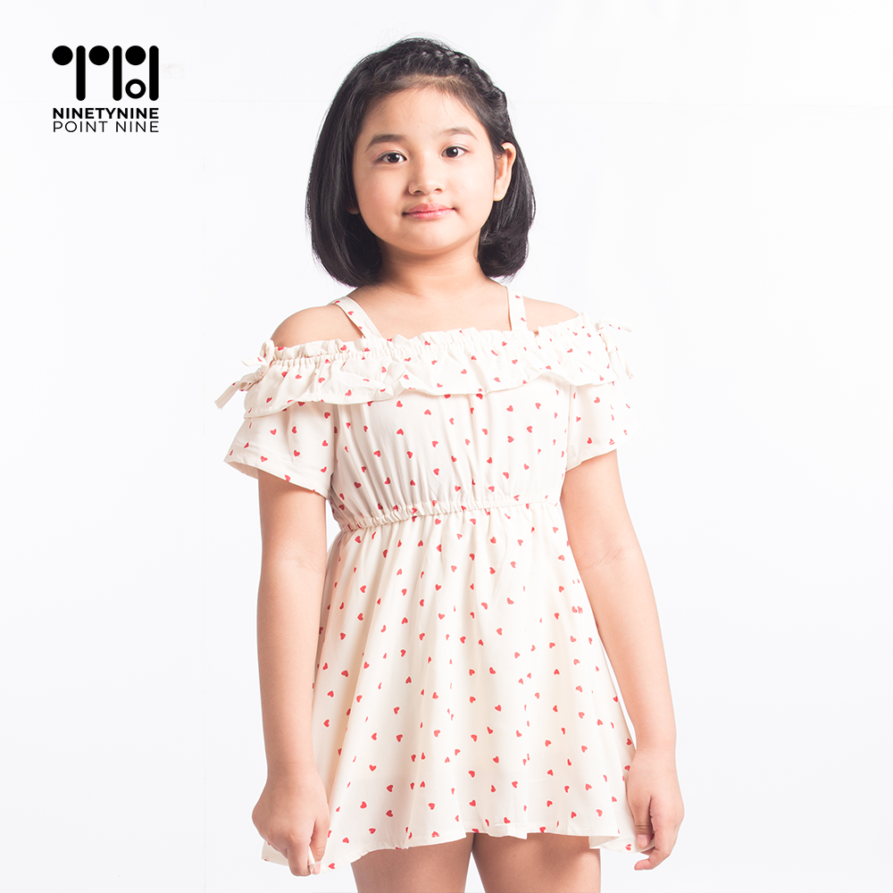 Dress na Off Shoulder para sa mga Batang Babae [633]