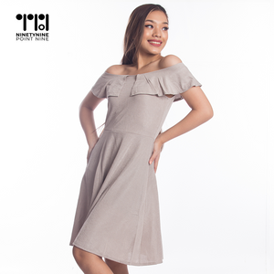 Off Soulder Pop Dress for Women [1098]