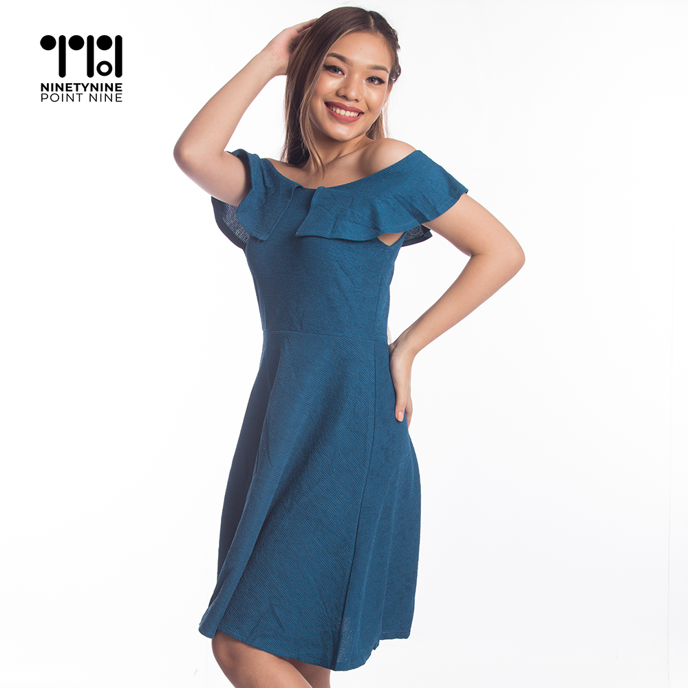 Off Soulder Pop Dress for Women [1098]