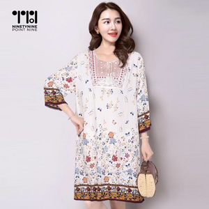 Maraming Kulay na Paisley Tunic Dress [808]