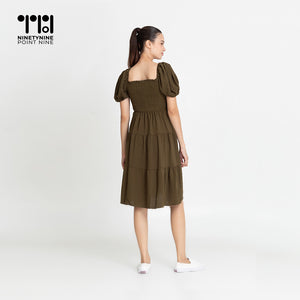 Puff Sleeves Dress for Women [636]