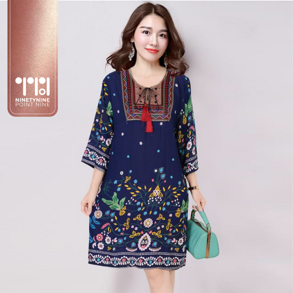 Maraming Kulay na Paisley Tunic Dress [808]
