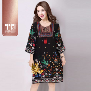 Multi-color Paisley Tunic Dress [808]