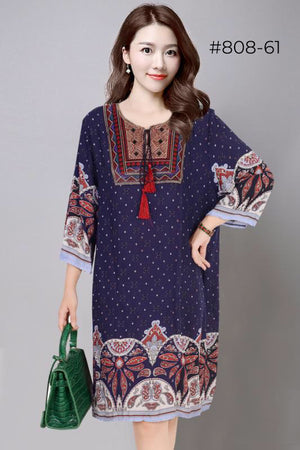 Multi-color Paisley Tunic Dress [808]