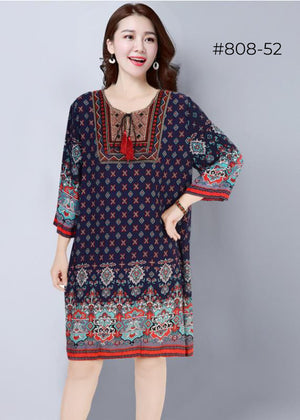 Multi-color Paisley Tunic Dress [808]