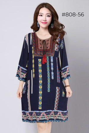 Multi-color Paisley Tunic Dress [808]