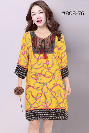 Multi-color Paisley Tunic Dress [808]