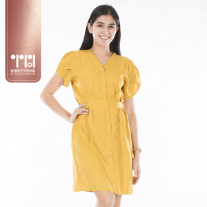 Plain Button-down Dress [815]