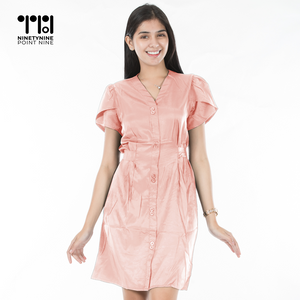 Plain Button-down Dress [815]