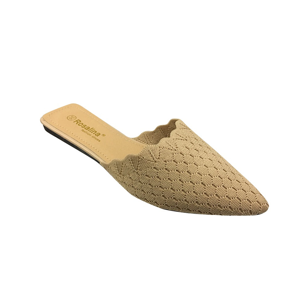 Sandalyas na Flat Mule na may Geometric Designs [SL-4520]