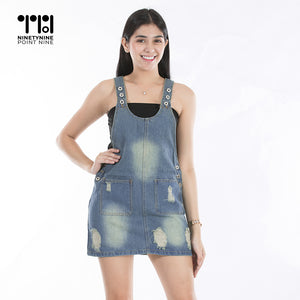 Denim Jumper Skirt para sa mga Kababaihan [529]